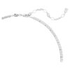 Collar Matrix Y con cortes mixtos, blanco, chapado en rodio