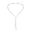 Collar Matrix Y, corte redondo, blanco, chapado en rodio Collar Matrix Y, corte redondo, blanco, chapado en rodio
