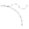 Collar Mesmera con cortes mixtos, blanco, chapado en rodio