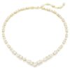Collar Mesmera con cortes mixtos, blanco, chapado en tono dorado Collar Mesmera con cortes mixtos, blanco, chapado en tono dorado