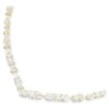Collar Mesmera con cortes mixtos, blanco, chapado en tono dorado Collar Mesmera con cortes mixtos, blanco, chapado en tono dorado