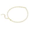Collar Mesmera con cortes mixtos, blanco, chapado en tono dorado Collar Mesmera con cortes mixtos, blanco, chapado en tono dorado