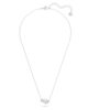 Collar Mesmera con forma de corazón, blanco, chapado en rodio Collar Mesmera con forma de corazón, blanco, chapado en rodio