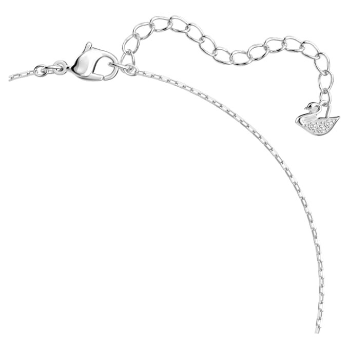 Collar Mesmera con forma de corazón, blanco, chapado en rodio Collar Mesmera con forma de corazón, blanco, chapado en rodio