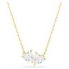 Collar Mesmera con forma de corazón, blanco, chapado en tono dorado Collar Mesmera con forma de corazón, blanco, chapado en tono dorado