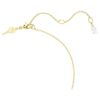 Collar Mesmera con forma de corazón, blanco, chapado en tono dorado Collar Mesmera con forma de corazón, blanco, chapado en tono dorado