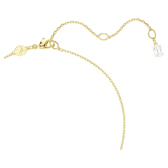 Collar Mesmera con forma de corazón, blanco, chapado en tono dorado Collar Mesmera con forma de corazón, blanco, chapado en tono dorado