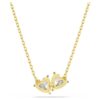 Collar Mesmera con forma de corazón, blanco, chapado en tono dorado Collar Mesmera con forma de corazón, blanco, chapado en tono dorado