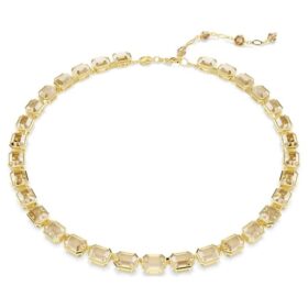 Collar Millenia con corte octogonal, amarillo, chapado en tono dorado