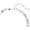 Collar Millenia con corte octogonal, blanco, chapado en rodio