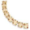 Collar Millenia con corte octogonal, color caramelo, chapado en tono dorado