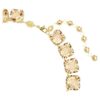 Collar Millenia con corte octogonal, color caramelo, chapado en tono dorado