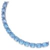 Collar Millenia con corte octogonal, degradado de color, azul, chapado en rodio