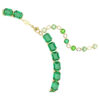 Collar Millenia con corte octogonal, degradado de color, verde, chapado en tono dorado Collar Millenia con corte octogonal, degradado de color, verde, chapado en tono dorado