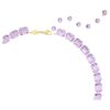 Collar Millenia con corte octogonal, morado, chapado en tono dorado Collar Millenia con corte octogonal, morado, chapado en tono dorado