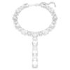 Collar Millenia con cortes mixtos, blanco, chapado en rodio Collar Millenia con cortes mixtos, blanco, chapado en rodio