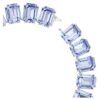 Collar Millenia con cristales extragrandes, corte octogonal, azul, chapado en rodio Collar Millenia con cristales extragrandes, corte octogonal, azul, chapado en rodio