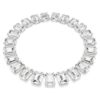 Collar Millenia con cristales extragrandes, corte octogonal, blanco, chapado en rodio Collar Millenia con cristales extragrandes, corte octogonal, blanco, chapado en rodio