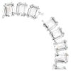 Collar Millenia con cristales extragrandes, corte octogonal, blanco, chapado en rodio Collar Millenia con cristales extragrandes, corte octogonal, blanco, chapado en rodio