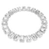 Collar Millenia con cristales extragrandes, corte octogonal, blanco, chapado en rodio Collar Millenia con cristales extragrandes, corte octogonal, blanco, chapado en rodio