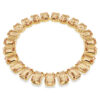Collar Millenia con cristales extragrandes, corte octogonal, color caramelo, chapado en tono dorado Collar Millenia con cristales extragrandes, corte octogonal, color caramelo, chapado en tono dorado