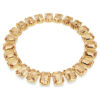 Collar Millenia con cristales extragrandes, corte octogonal, color caramelo, chapado en tono dorado Collar Millenia con cristales extragrandes, corte octogonal, color caramelo, chapado en tono dorado