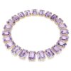 Collar Millenia con cristales extragrandes, corte octogonal, color púrpura, chapado en tono dorado Collar Millenia con cristales extragrandes, corte octogonal, color púrpura, chapado en tono dorado