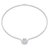 Collar Octagon con diamantes cultivados en laboratorio, 12,86 Ct en total, forma octogonal, oro blanco de 18K