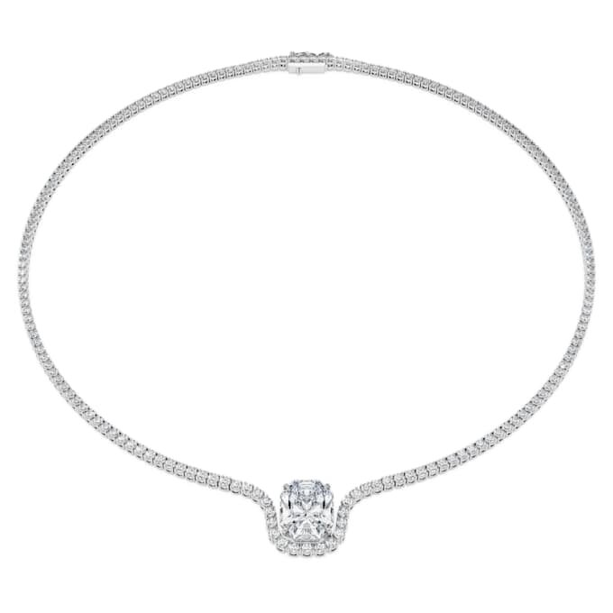 Collar Octagon con diamantes cultivados en laboratorio, 12,86 Ct en total, forma octogonal, oro blanco de 18K