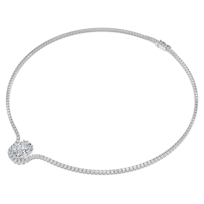 Collar Octagon con diamantes cultivados en laboratorio, 12,86 Ct en total, forma octogonal, oro blanco de 18K