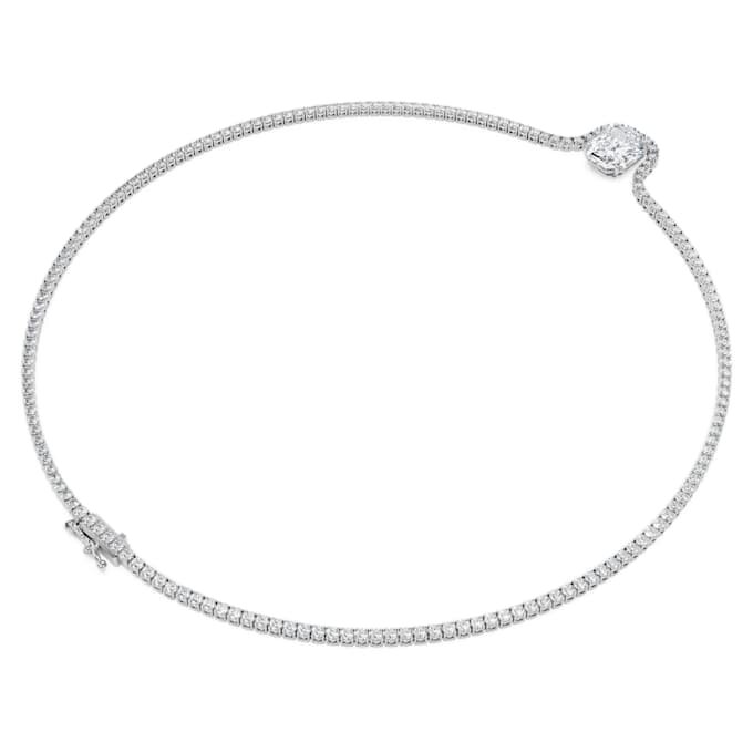 Collar Octagon con diamantes cultivados en laboratorio, 12,86 Ct en total, forma octogonal, oro blanco de 18K