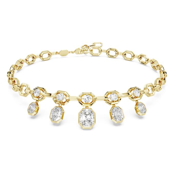 Collar octogonal con diamantes cultivados en laboratorio, 12,56 ct en total, formas mixtas, oro amarillo de 18K Collar octogonal con diamantes cultivados en laboratorio, 12,56 ct en total, formas mixtas, oro amarillo de 18K
