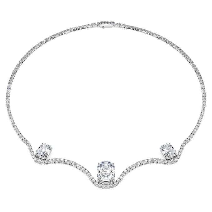 Collar octogonal con diamantes cultivados en laboratorio, 19,90 Ct en total, forma octogonal, oro blanco de 18K Collar octogonal con diamantes cultivados en laboratorio, 19,90 Ct en total, forma octogonal, oro blanco de 18K