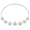 Collar octogonal con diamantes cultivados en laboratorio, 37,70 Ct en total, forma octogonal, oro blanco de 18K