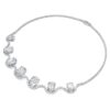 Collar octogonal con diamantes cultivados en laboratorio, 37,70 Ct en total, forma octogonal, oro blanco de 18K