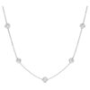 Collar octogonal con diamantes cultivados en laboratorio de 0,7 ct en total, forma redonda, plata esterlina Collar octogonal con diamantes cultivados en laboratorio de 0,7 ct en total, forma redonda, plata esterlina