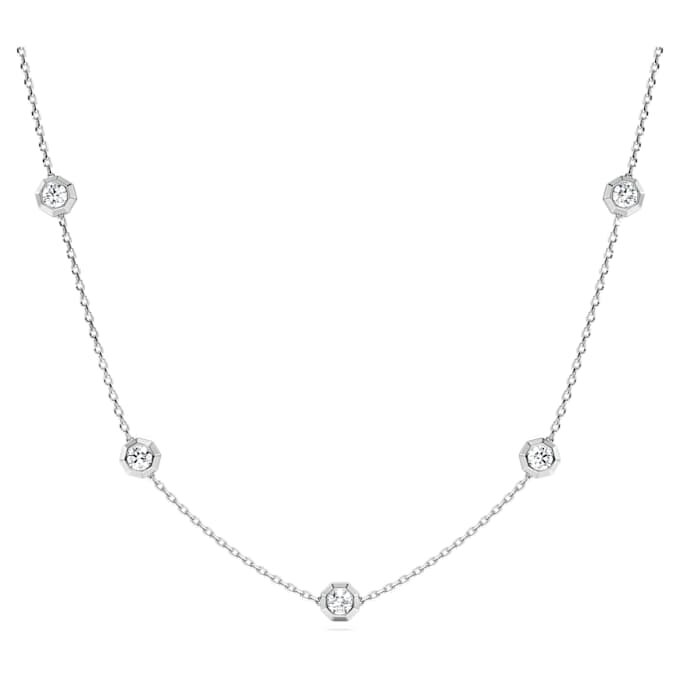 Collar octogonal con diamantes cultivados en laboratorio de 0,7 ct en total, forma redonda, plata esterlina Collar octogonal con diamantes cultivados en laboratorio de 0,7 ct en total, forma redonda, plata esterlina