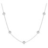 Collar octogonal con diamantes cultivados en laboratorio de 0,7 ct en total, forma redonda, plata esterlina Collar octogonal con diamantes cultivados en laboratorio de 0,7 ct en total, forma redonda, plata esterlina