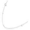 Collar «Snake Strandage» con perlas de cristal, cortes mixtos, Año de la Serpiente, blanco, chapado en rodio Collar «Snake Strandage» con perlas de cristal, cortes mixtos, Año de la Serpiente, blanco, chapado en rodio