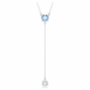 Collar Stilla Attract Y, corte redondo, azul, chapado en rodio Collar Stilla Attract Y, corte redondo, azul, chapado en rodio