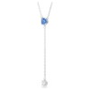 Collar Stilla Attract Y, corte redondo, azul, chapado en rodio Collar Stilla Attract Y, corte redondo, azul, chapado en rodio