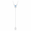 Collar Stilla Attract Y, corte redondo, azul, chapado en rodio Collar Stilla Attract Y, corte redondo, azul, chapado en rodio