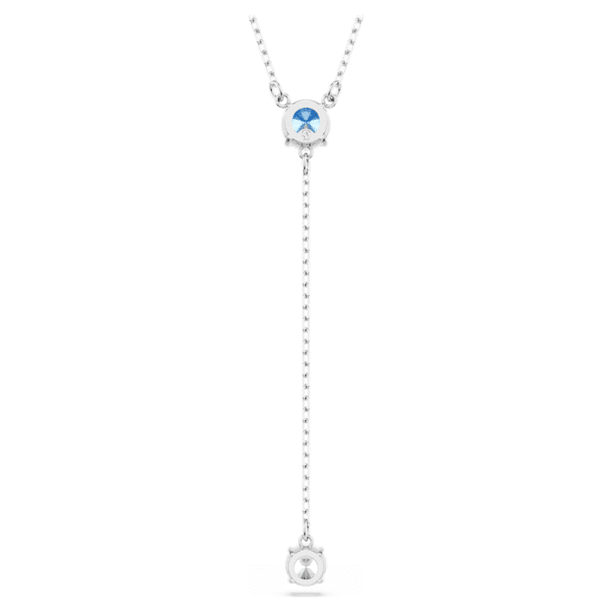 Collar Stilla Attract Y, corte redondo, azul, chapado en rodio Collar Stilla Attract Y, corte redondo, azul, chapado en rodio