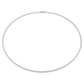 Collar tipo «eternity tennis» con diamantes cultivados en laboratorio, 3 Ct Tw, forma redonda, oro blanco de 14K Collar tipo «eternity tennis» con diamantes cultivados en laboratorio, 3 Ct Tw, forma redonda, oro blanco de 14K