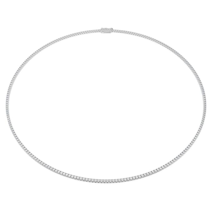 Collar tipo «eternity tennis» con diamantes cultivados en laboratorio, 3 Ct Tw, forma redonda, oro blanco de 14K Collar tipo «eternity tennis» con diamantes cultivados en laboratorio, 3 Ct Tw, forma redonda, oro blanco de 14K