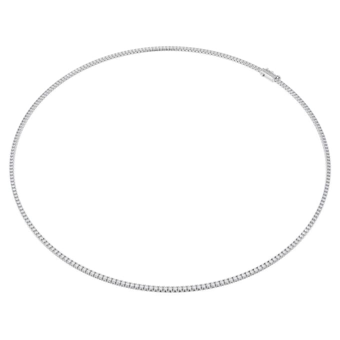 Collar tipo «eternity tennis» con diamantes cultivados en laboratorio, 3 Ct Tw, forma redonda, oro blanco de 14K Collar tipo «eternity tennis» con diamantes cultivados en laboratorio, 3 Ct Tw, forma redonda, oro blanco de 14K