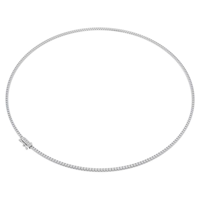 Collar tipo «eternity tennis» con diamantes cultivados en laboratorio, 3 Ct Tw, forma redonda, oro blanco de 14K Collar tipo «eternity tennis» con diamantes cultivados en laboratorio, 3 Ct Tw, forma redonda, oro blanco de 14K