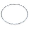 Collar Una Angelic, corte redondo, azul, chapado en rodio