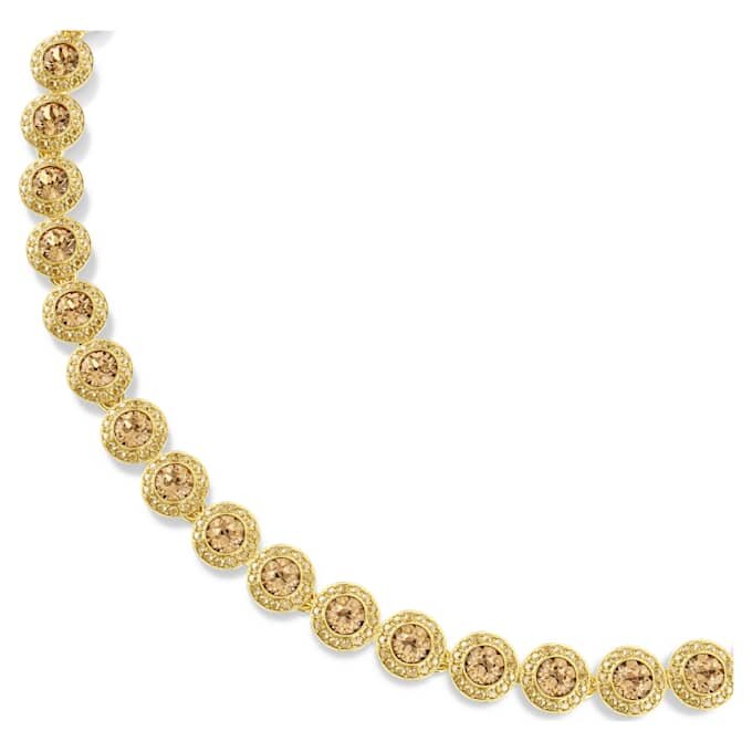 Collar Una Angelic, corte redondo, color caramelo, chapado en tono dorado Collar Una Angelic, corte redondo, color caramelo, chapado en tono dorado