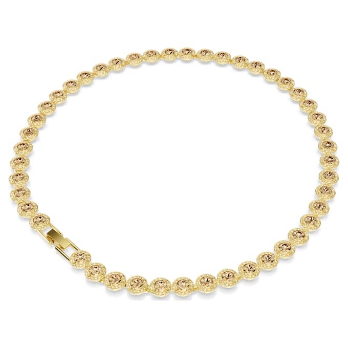Collar Una Angelic, corte redondo, color caramelo, chapado en tono dorado Collar Una Angelic, corte redondo, color caramelo, chapado en tono dorado